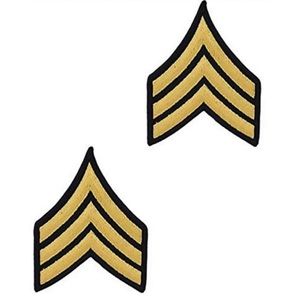 Sergeant - Gold Embroidered on Blue, Male